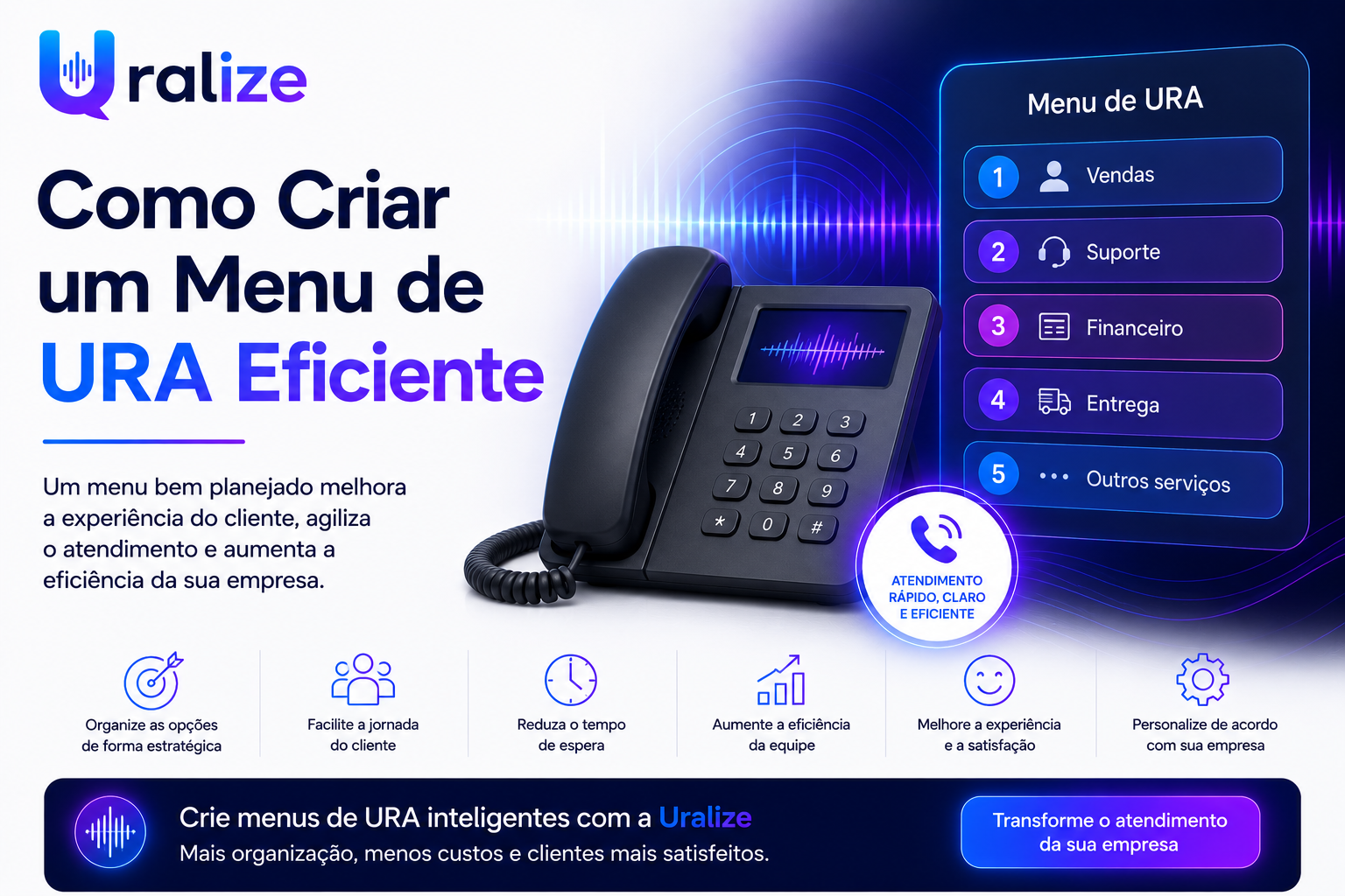 Como Criar um Menu de URA Eficiente: Guia Completo para Organizar seu Atendimento Telefônico