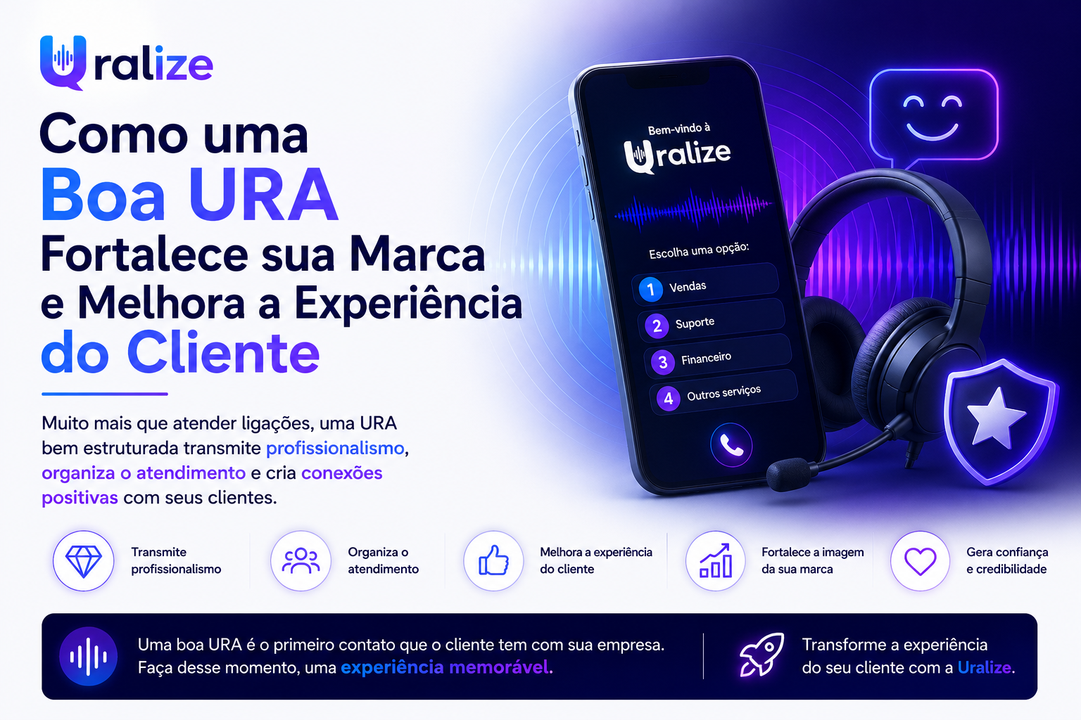Como uma Boa URA Fortalece sua Marca e Melhora a Experiência do Cliente